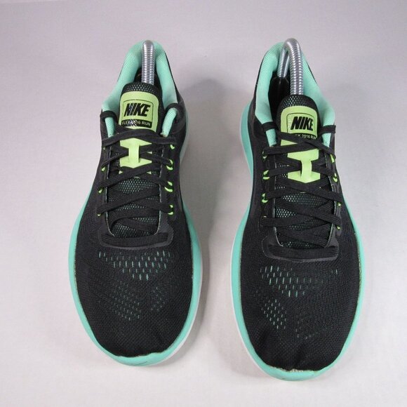 NIKE FLEX 2016 RUN Black LIGHTWEIGHT Sneakers RUNNING SHOEs Women's 9 - Picture 2 of 9